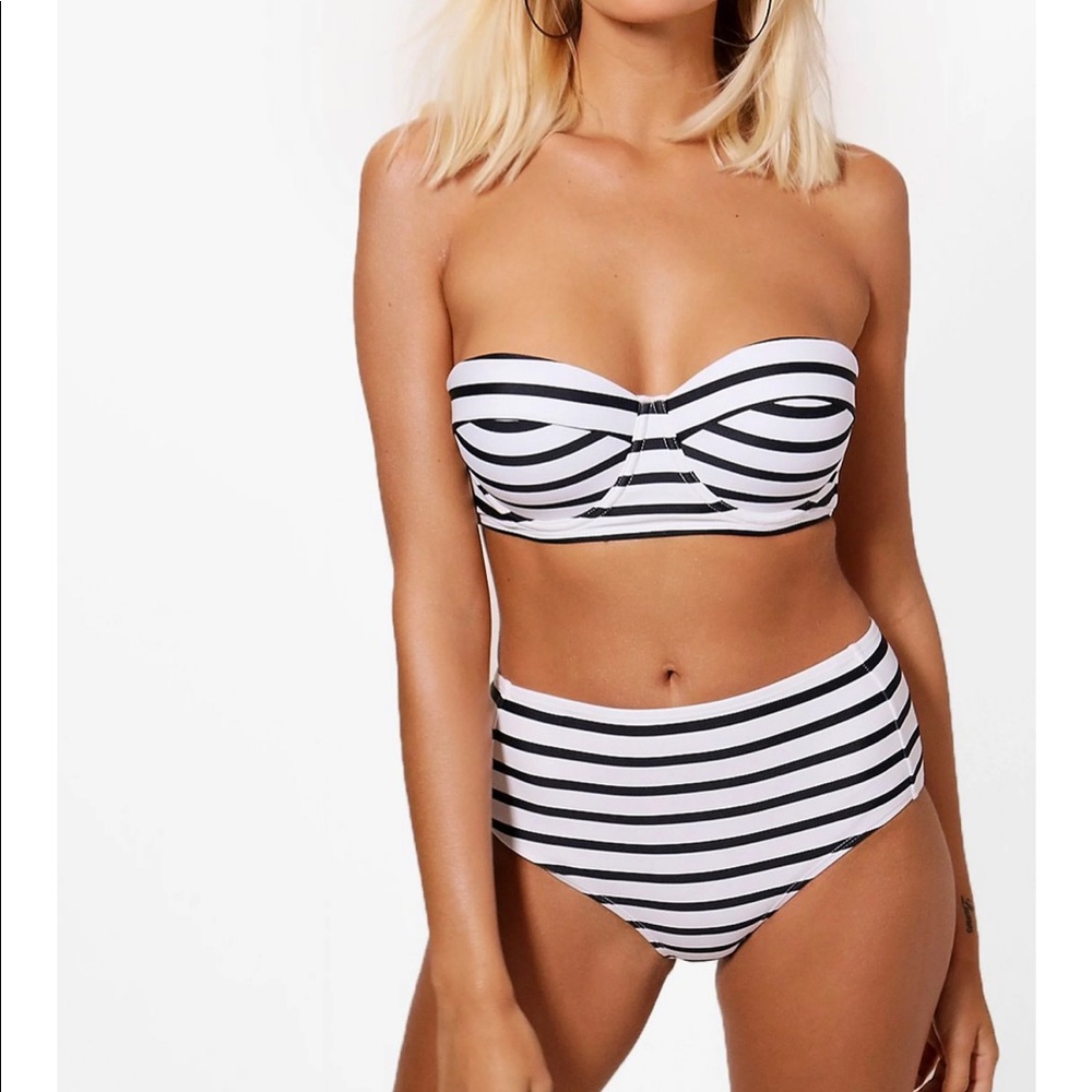 NWT Nautical Bikini Top and Bottom